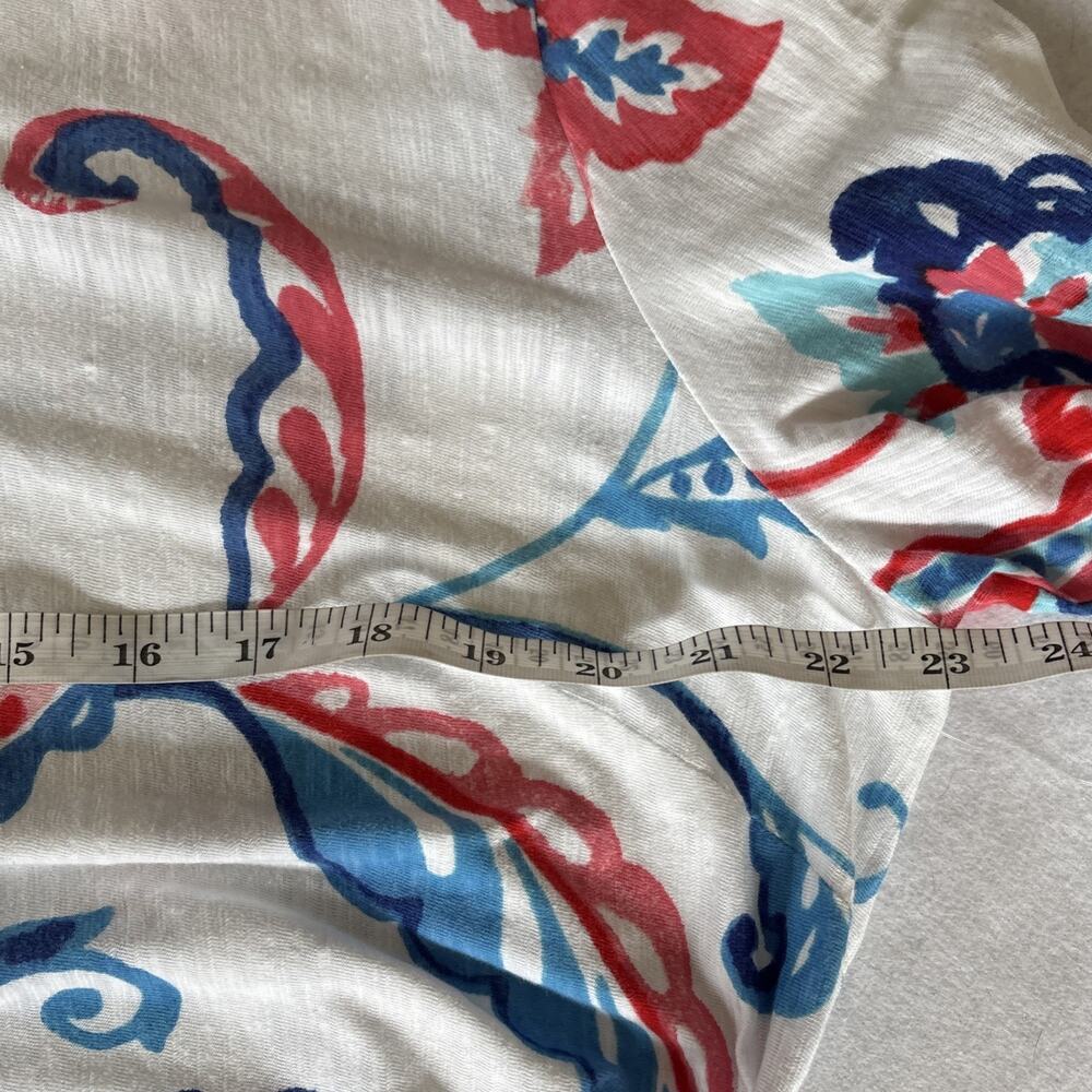 Chico’s Women’s Maxi Dress Paisley 3-4 Sleeve Tie Waist Cotton Beach Sz M / 12 - Picture 12 of 16
